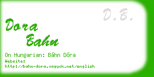 dora bahn business card